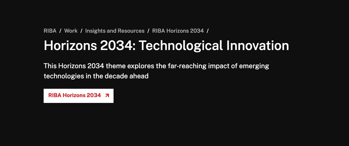 RIBA Horizon Scan: Technological Innovation. image